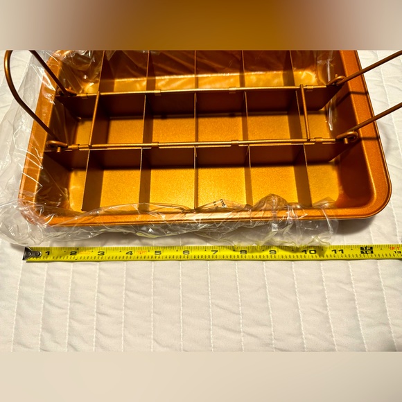 COPPER COLLECTION | BROWNIE PAN| 18 perfectly cut brownies| non-stick| BNIB - Picture 8 of 8